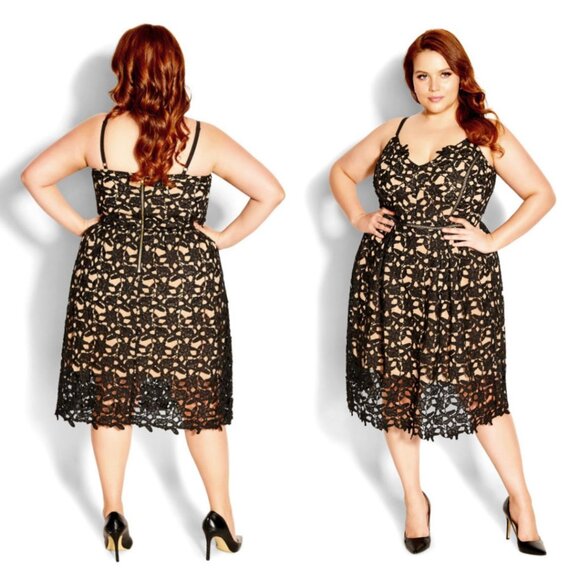 City Chic Dresses & Skirts - NEW City Chic Lace Midi Dress Size 18